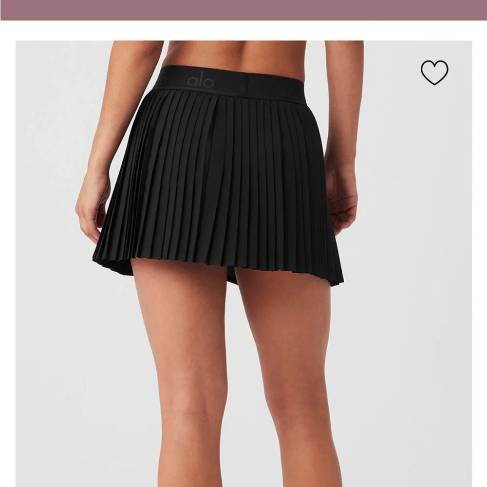 Alo aces black tennis skirt